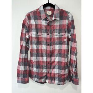 Vans Men's Plaid Long‎ Sleeve Button-Up Shirt, Small